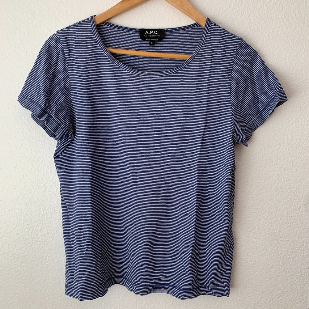 APC Striped navy tee